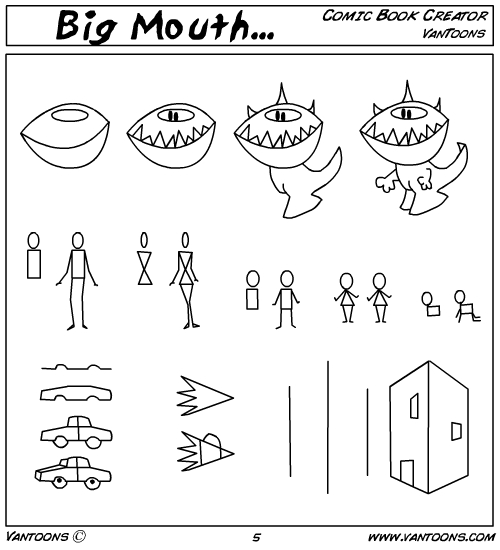 cartooning story worksheet